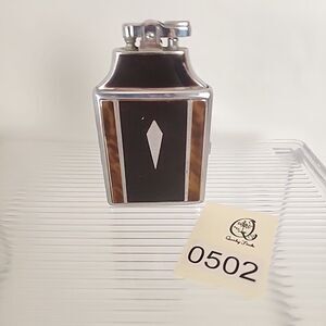 Vintage Ronson Mastercase Lighter & Cigarette Holder Engraved Jane Black Brown